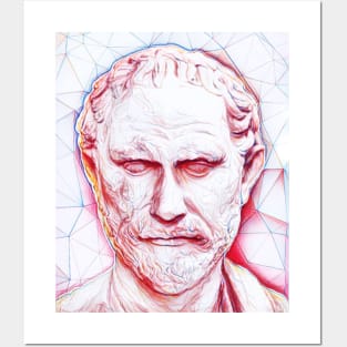 Megasthenes Portrait | Megasthenes Artwork | Line Art Posters and Art